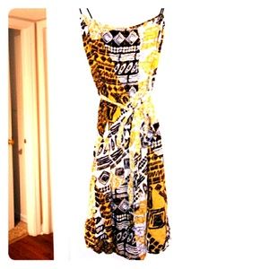Forever 21 Tribal Tube Dress W/Tie M